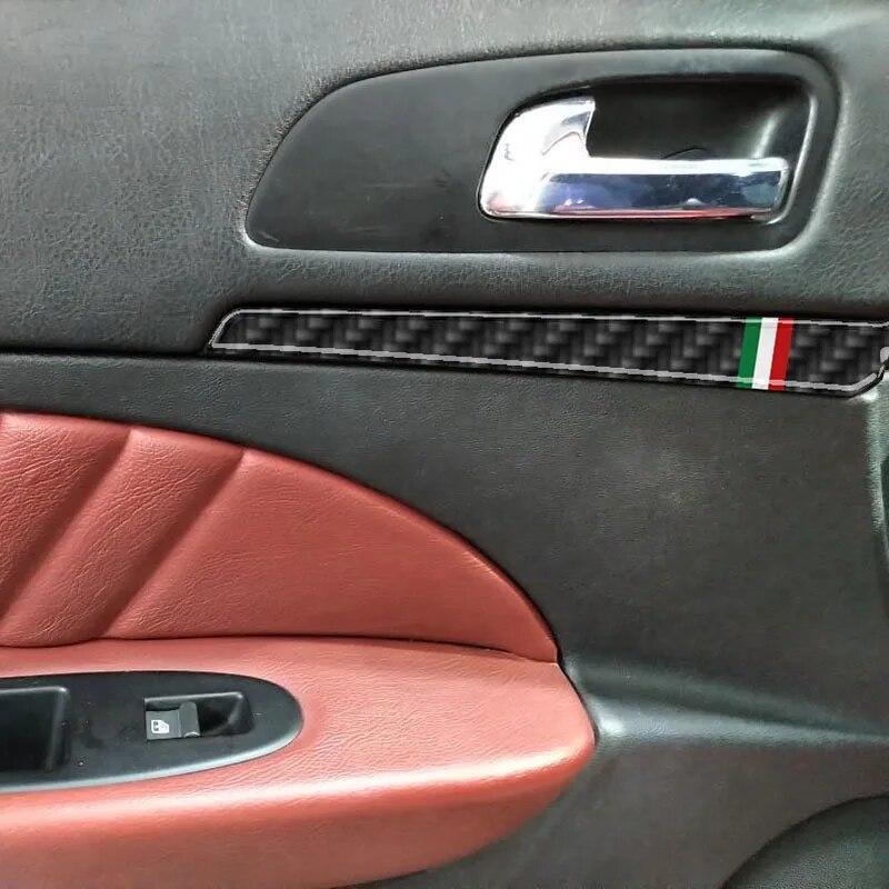 Door Panel Decoration Strips Trim Carbon Fiber Car Stickers For 2004-2011 Alfa Romeo 159 Interior Accessories