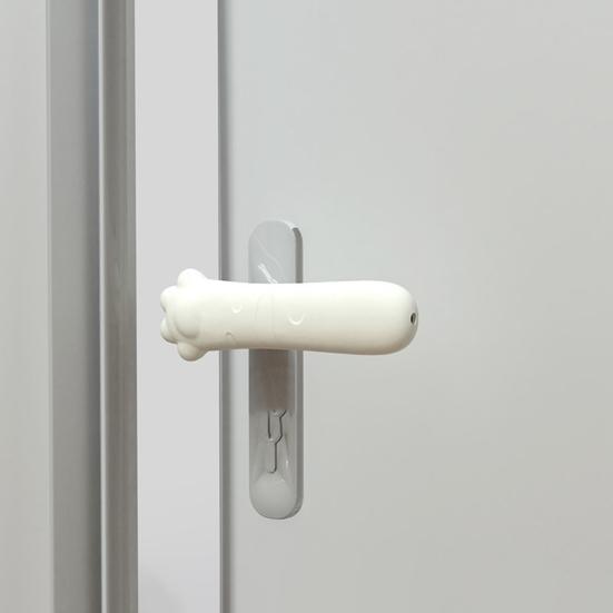 Cat Paw Door Handle Cover Silicone Anti-collision Wall Protector Anti-Static Anti-Freeze Home Office Door Lever Decorative Cover