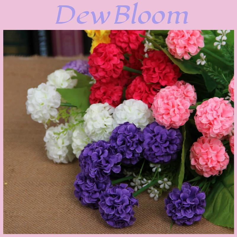 8 Heads Artificial Hydrangea Bouquet For Stunning Home And Wedding Decor**