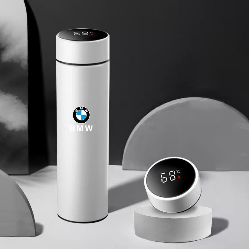 2026 Hot Car Thermos Jug Car Smart Display Stainless Steel Insulation Cup For BMW 1 2 3 4 5 7 Series F10 F20 F30 G20 G30 Interior Sticker