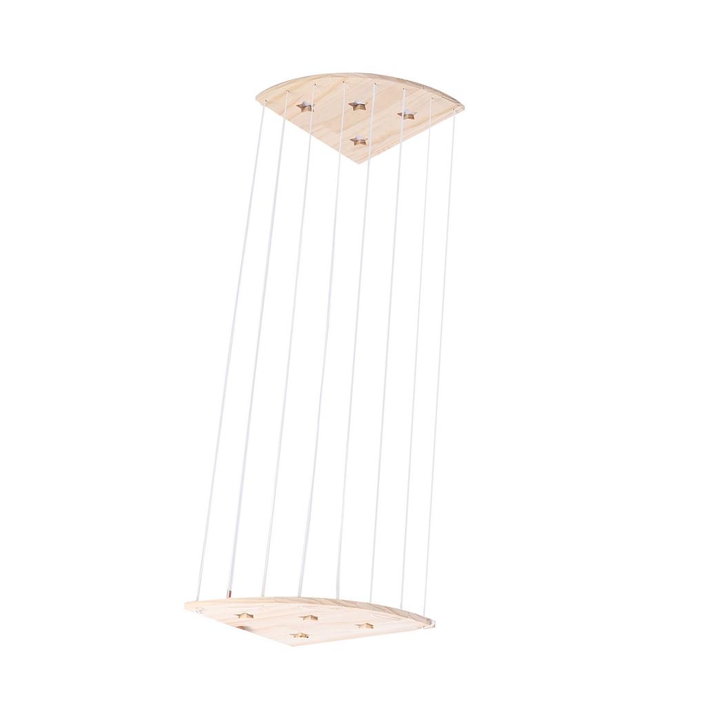 Stuffed Animal Storage Organizer Wooden Length Adjustable Hanging Corner Plush Toys Holder with