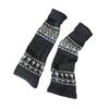 Fell Island Socks Women's Winter Autumn Thick Warm Retro Gray Diamond-shaped Leg Socks Leg Covers