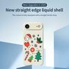 For iPhone 17 Air Case Christmas Snowman and Tree Pattern Printing Straight Edge TPU Phone Back Cover