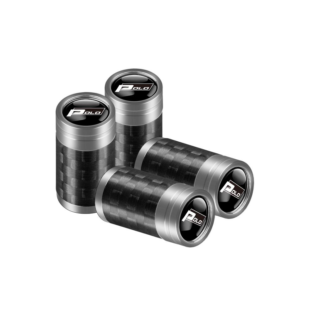 W130Car Accessories Carbon Fiber Wheel Tire Valve Caps Stem Case For Volkswagen Golf Passat Jetta Tiguan Polo GTI Beetle Vento Rline