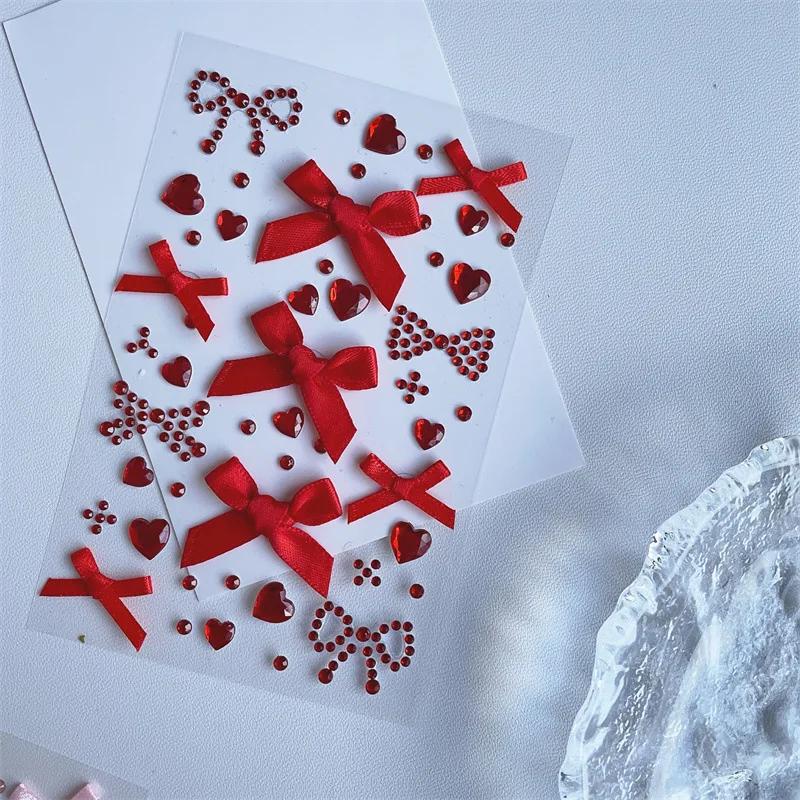 

Сделай сам Декор K-pop Наклейка для фотокарточки 3D Стерео Бант Сердце Стиль Скрапбук Журнал Наклейка Милый Розовый Красный Цвет Наклейка на Чехол для Телефона красный