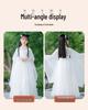White Girls' Hanfu: New Style Ancient Chinese Fairy Dress with Flowing Guzheng Skirt for Children