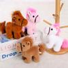 Turn Tail Cute Horse Plush Toy Kawaii Lifelike Animal Soft Horse Stuffed Doll Decor Friend Kid Birthday Gift