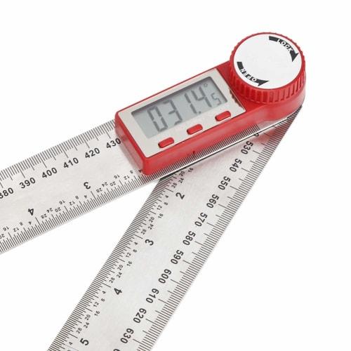 Digital Angle Meter, Stainless Steel Digital Ruler, 360 Angle Measuring Tool, Angle Finder Ruler, Woodworking Cutting Angle Tool, Angle and Length, D