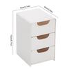 3-stöckige Kunststoff-Kosmetik-Aufbewahrungsbox Organizer mit Schubladen Multifunktionale Arbeitsplatten-Aufbewahrung für Schmuck Bürobedarf