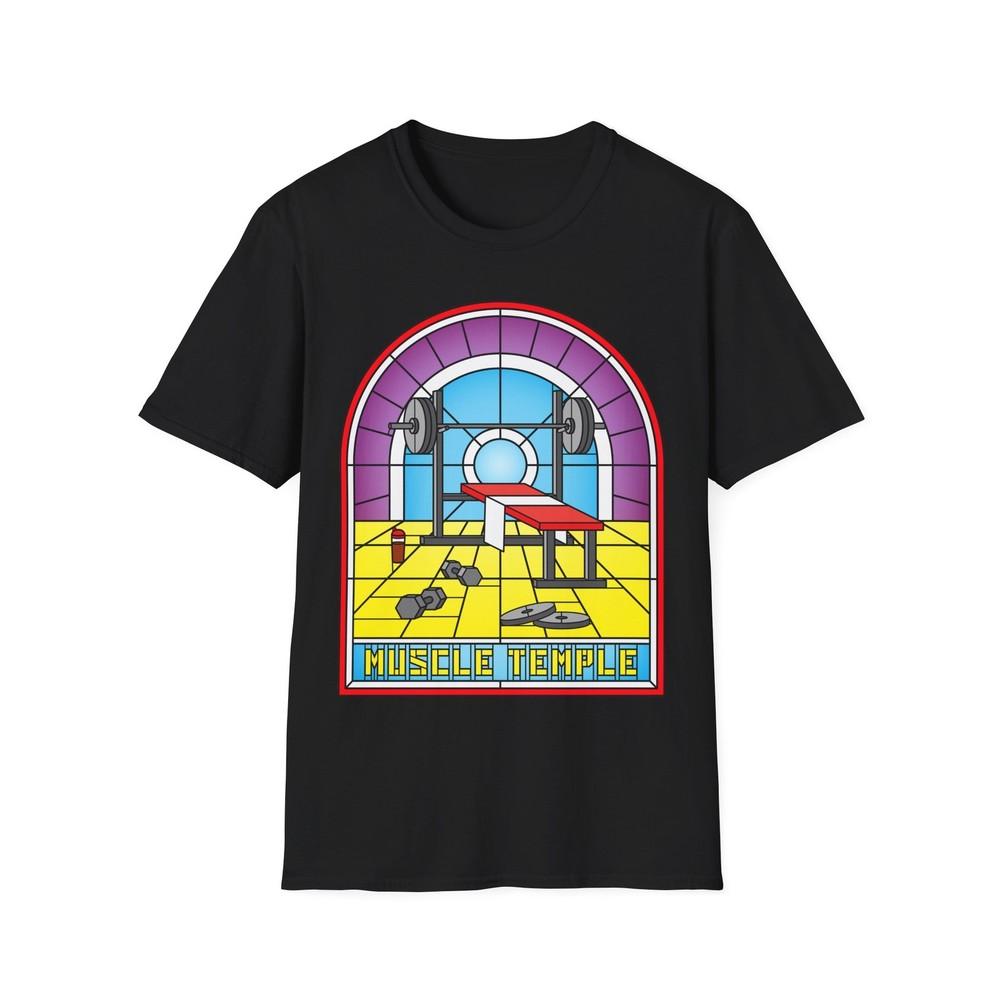 Stained Glass Gym Shirt, Men's Fitness Tee, Bodybuilding Top, Workout Lover