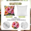 Vibrant Hibiscus Flower Pillow Covers, Tropical Floral Bouquet Art Decorative Throw Pillow Cases, Exotic Summer Home Decor 4Pcs
