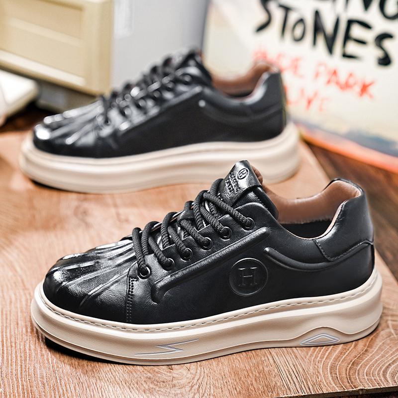 

Модная кожаная обувь Повседневная деловая обувь для мужчин Модная обувь для платья Tenis De Hombre Мокасины Мокасины Tenis Caballero Дизайнерские кроссовки 39 чёрный