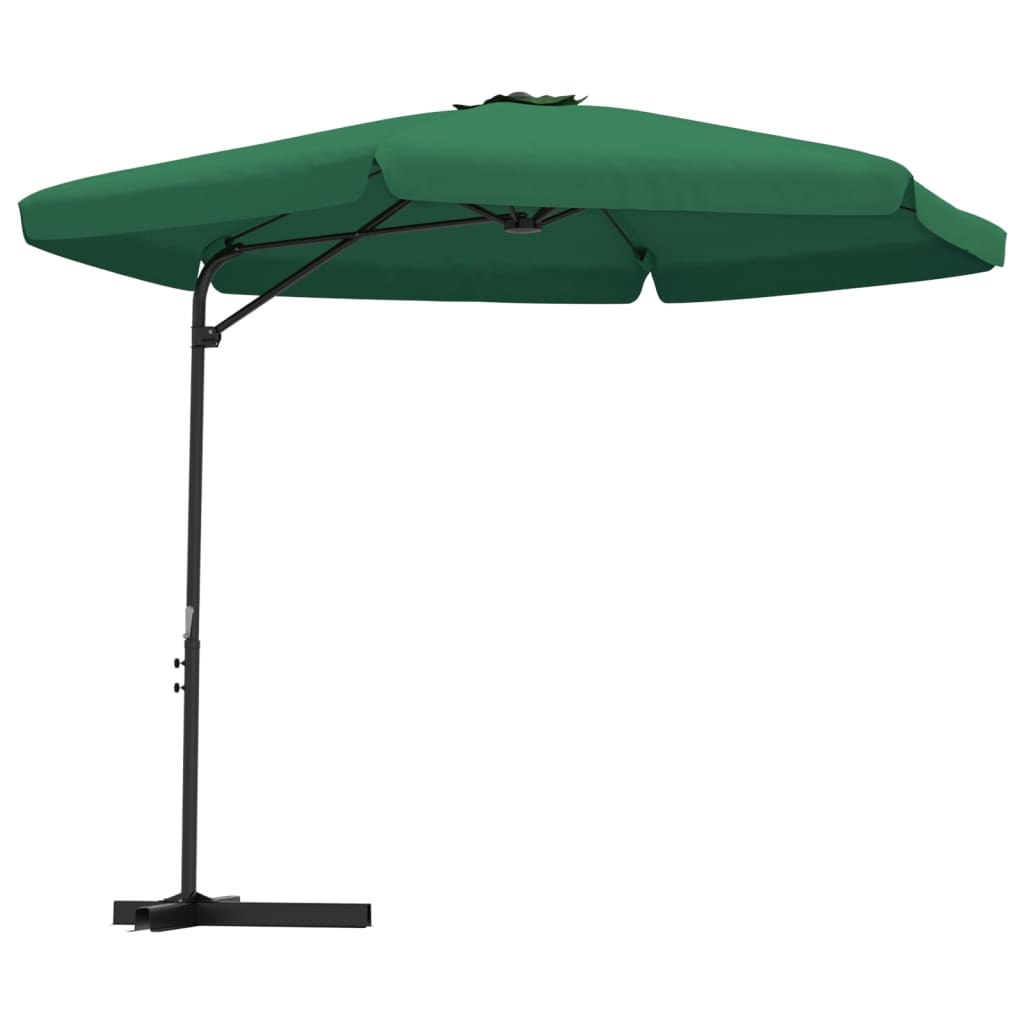 300 cm Steel Mast Garden Sun Umbrella in Green