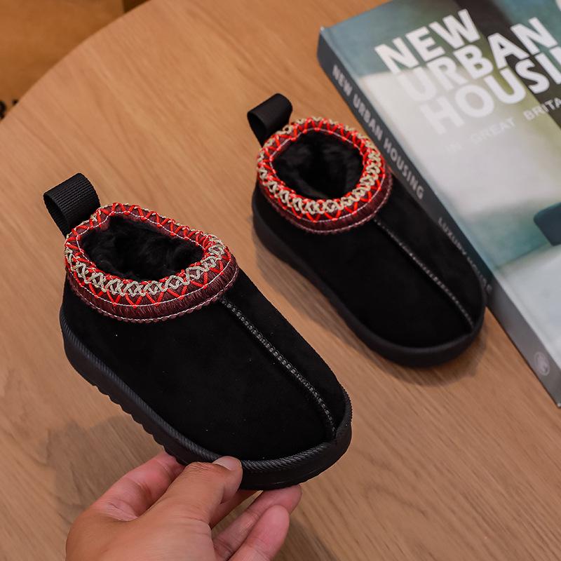 Fashion Autumn/Winter New Velvet Thickened Children's Snow Boots Baby Cotton Boots Boys and Girls Short Boots