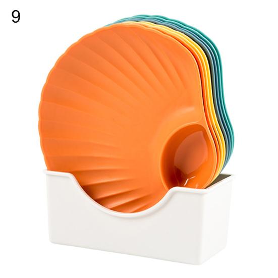 

8 шт./компл. штабелируемая 2-секционная тарелка для закусок, пластиковая небьющаяся тарелка для десерта, бытовые принадлежности 6