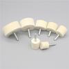 6-Piece Wool Polishing & Grinding Heads - Cylindrical Tapered Bullet Shape