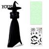 Luminous Ghost Stickers for Glass Halloween Static Window Cling, Fluorescent PVC Decal, Easy Apply Holiday Ornaments Removable Reusable