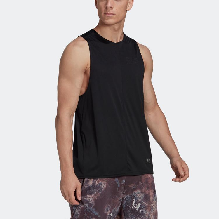 Adidas U Prly Sleeveless Round Neck Loose Fit Sports Tank Top Unisex Tops Black HK4514