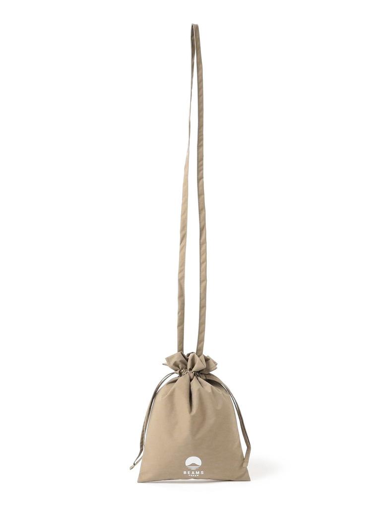 Beams Japan Canvas Bag Logo Drawstring Shoulder Bag Beige Free Size 56610305271