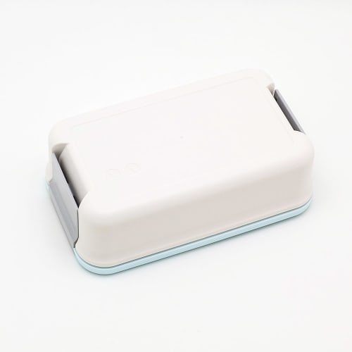 OSK PC-550D Antibacterial Bento Box, 550ml, Shimaenaga SEN Design, with Dividers, Dishwasher and Microwave Safe, Made In Japan
