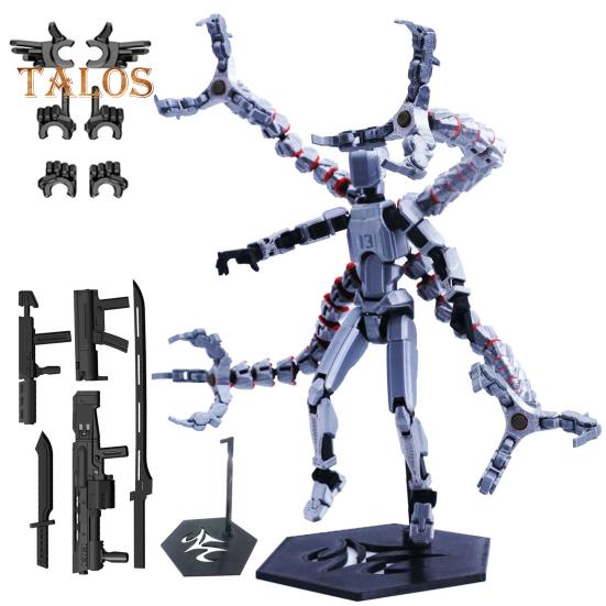 Robot akční figurka s příslušenstvím Pohyblivé klouby 3D tištěný model robota Hračka Kloubová figurína figurka Dekorace Ornament