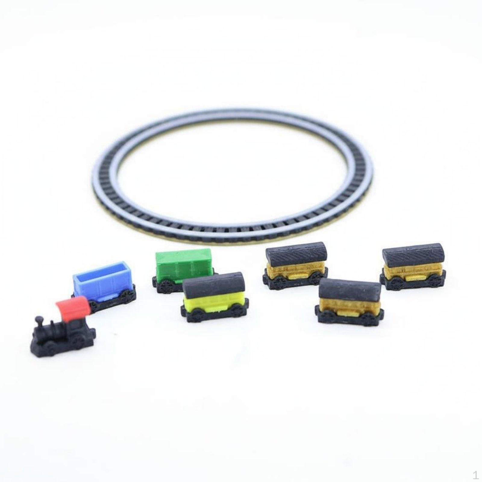 Dollhouse Train Set Highly Detailed Miniature Track Model Realistic Design for Hobbyists,