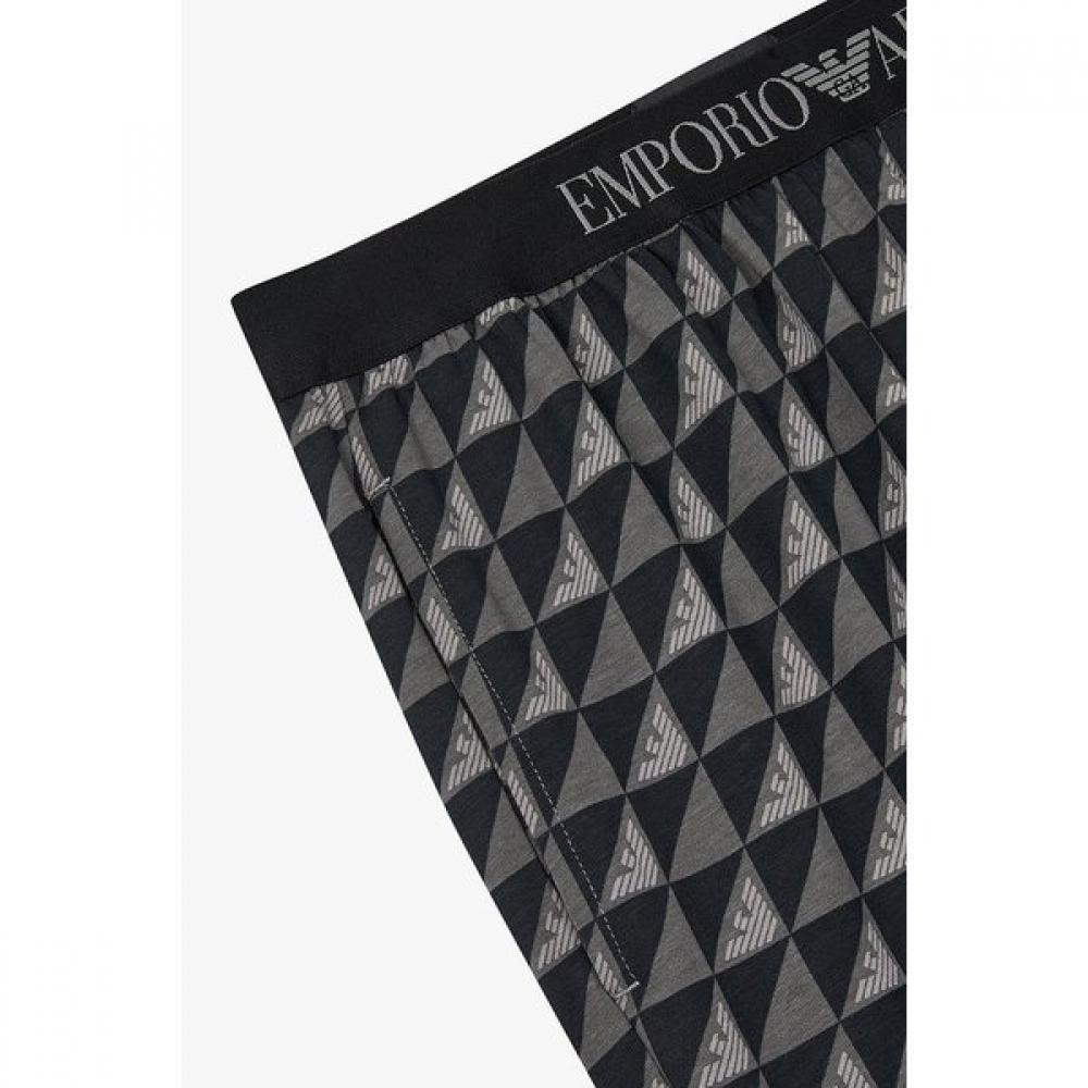 Emporio Armani Men S elaStic Lounge ShortS With Logo Pattern