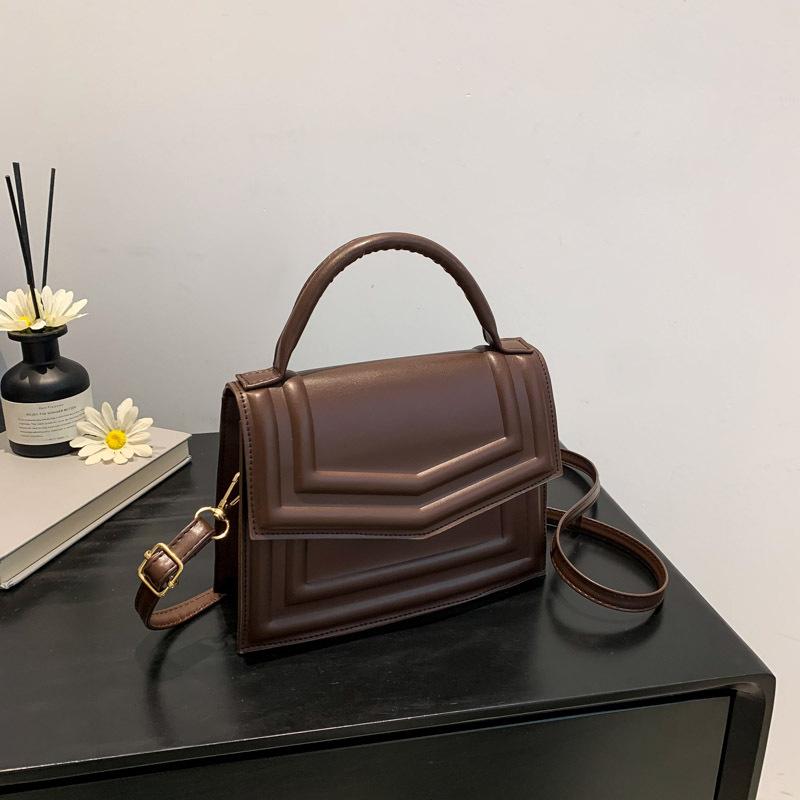 Women'S Bag Small Square Bag Press Shell Versatile Shoulder Bag Foreign Style Handbag Fashion Messenger Bag