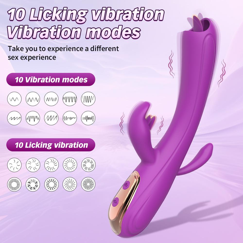 Sex Toy Tongue Licking Vibrator Clitoral Stimulation Anal Plug Vagina Massager Penetration G-Spot Adult Toys for Women Couples