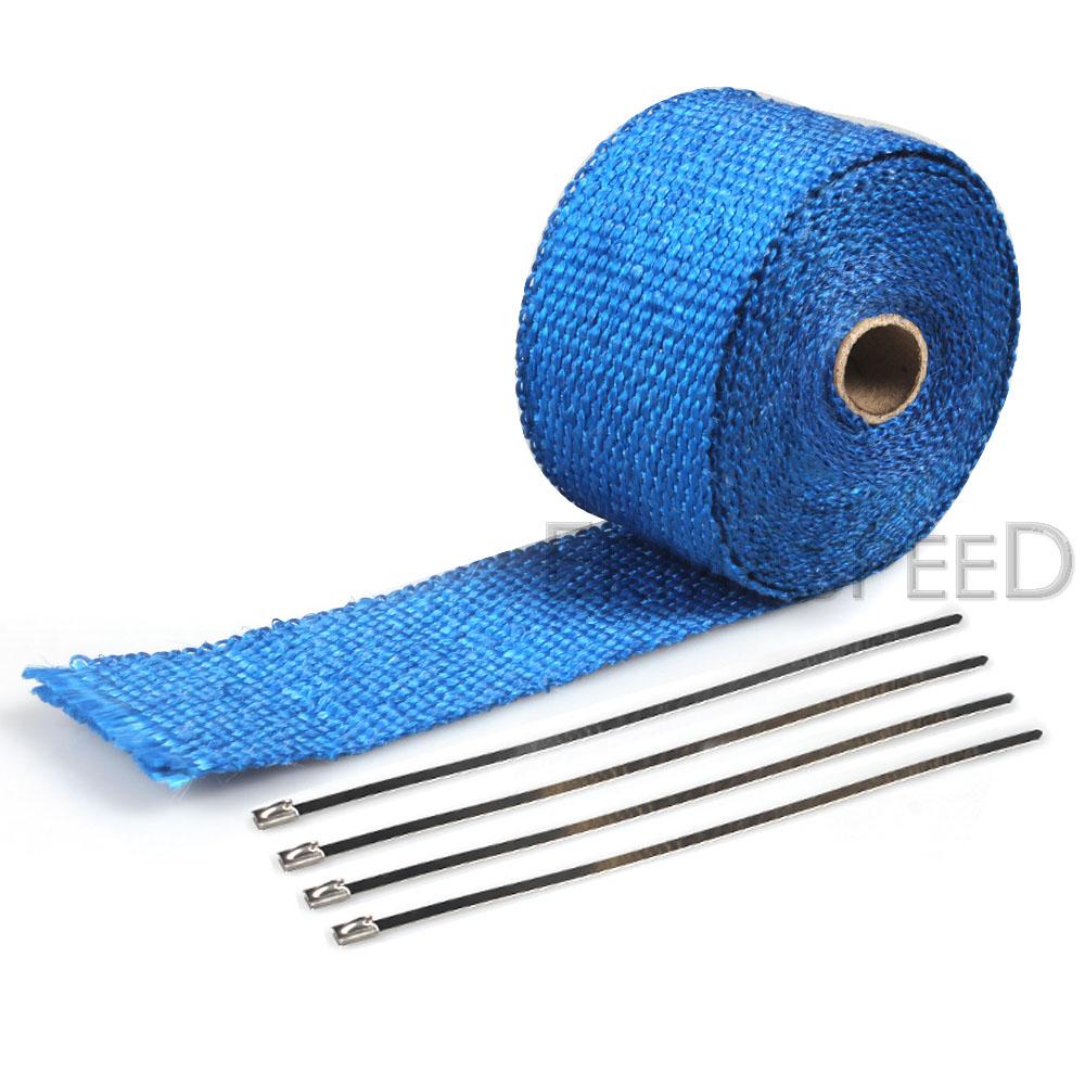 Universal Exhaust Wrap Fiberglass 50mm Motorcycle Accessories Black Pit Bike Heat Wraps Muffler Thermal Tape for