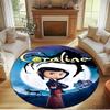 Coraline Print Round Rug, Washable Floor Carpet, For Entryway Dorm Laundry Room Office Study, Home Decor Birthday Christmas Gift