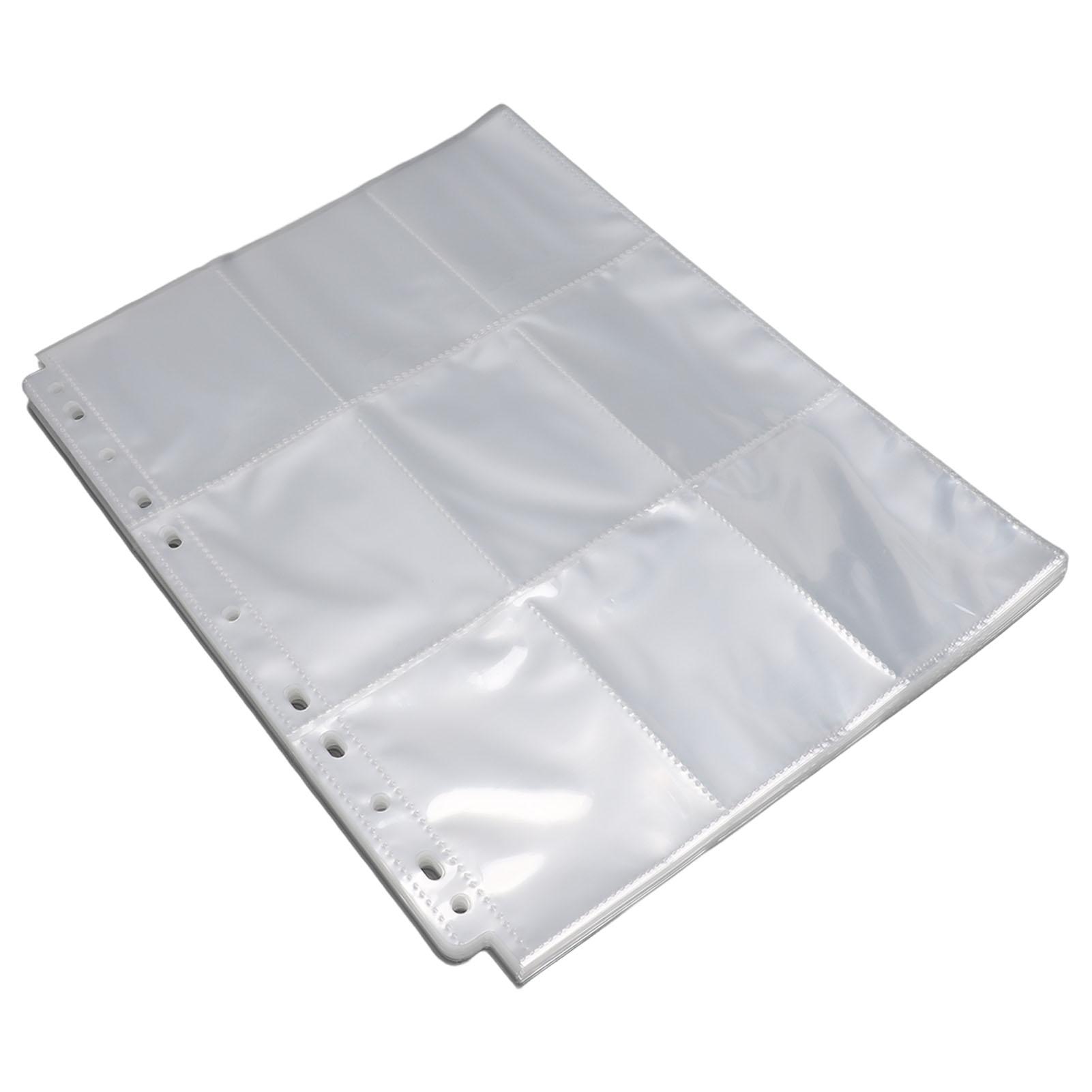 

40 шт. конверты для торговых карточек, двухсторонние конверты для карточек, листы для переплета, прозрачная пластиковая страница для карточек