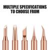 Easy To Replace 5Pieces Copper Soldering Iron Tip Suitable for Circuit Board and Appliance Repairs Small Appliance Fixes