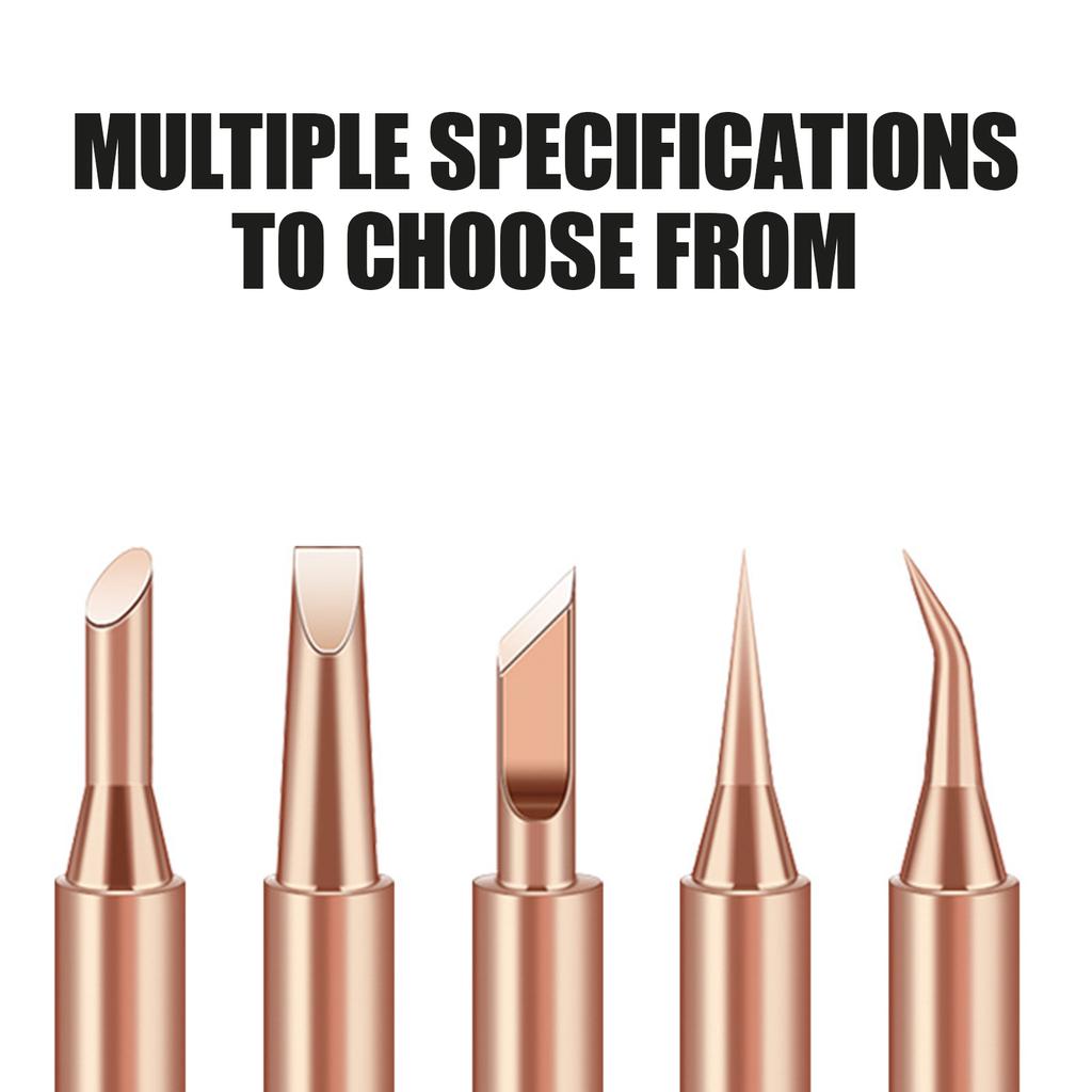 Easy To Replace 5Pieces Copper Soldering Iron Tip Suitable for Circuit Board and Appliance Repairs Small Appliance Fixes