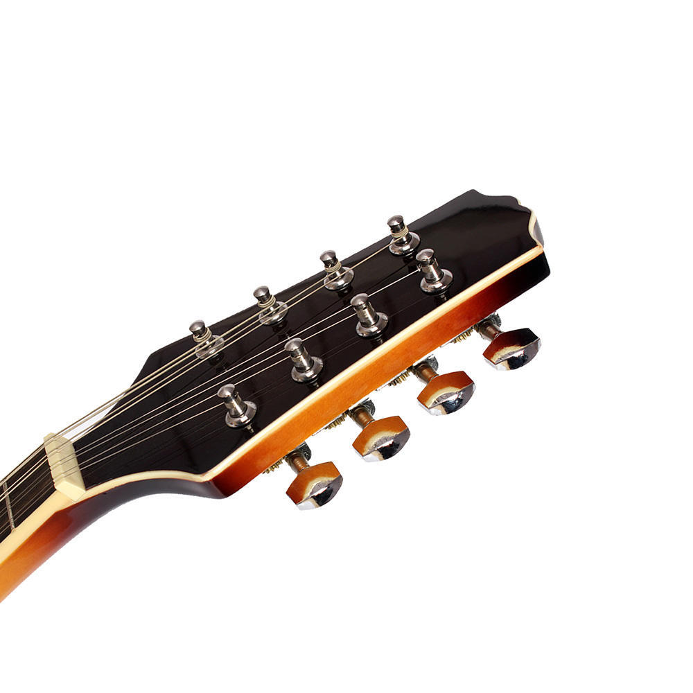 8 String Basswood Sunburst Mandolin Musical Instrument with Rosewood Adjustable Bridge