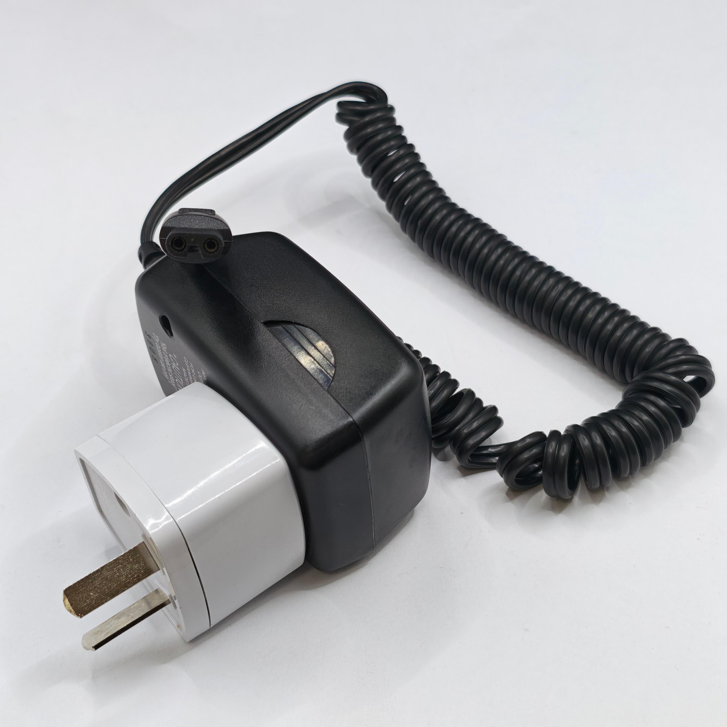 

Razor Charger Power Adapter Prewave Replacement For Remington R-9300 R-9350 R-9370 R-9400 R-9500 R-TCT MS2-280 MS2-290 MS2-390 MS2-391 Australian Standard чорний