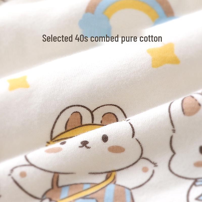 40g Baby Baumwollunterwäsche & Pyjama-Set - Hohe Taille, Bauchschutz, Herbst/Winter Wärme