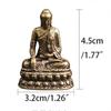 Vintage Messing sitzende Buddha Figur kleine Shakyamuni Statue für Sammlung Reise Anbetung antike Home Desktop Dekor
