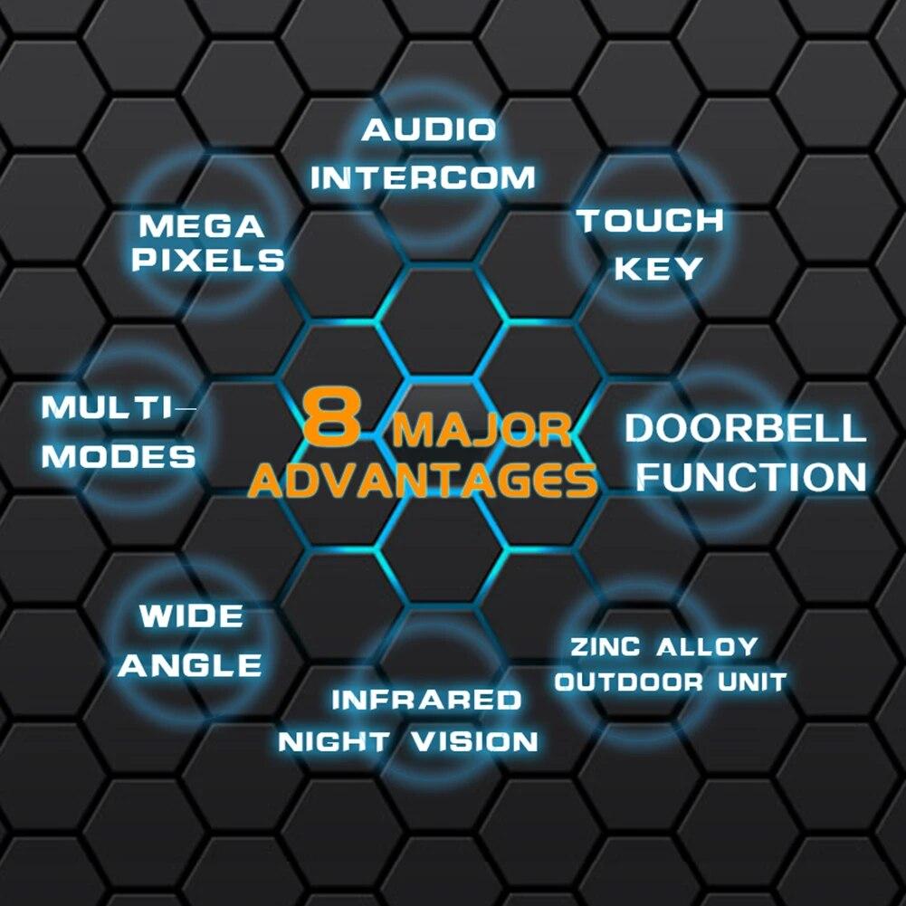 Smart Digital Peephole Viewer Doorbell 2.4 Inch Screen IR Night Vision Electronic Door Eye Camera Door Bell Indoor Monitor