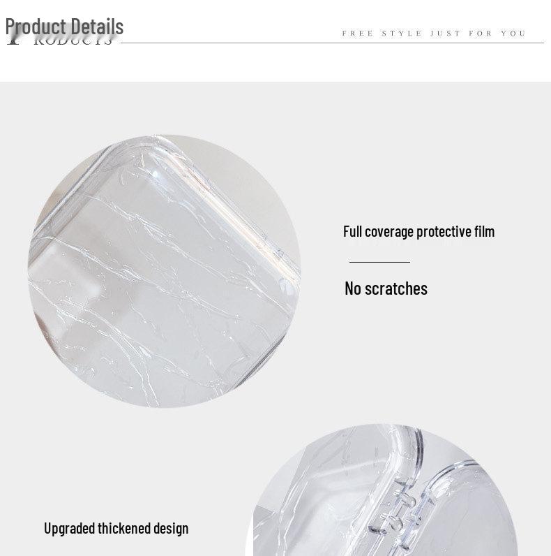 Portable Scratch-Resistant Striped Jewelry Box: Transparent, Sealed, Anti-Oxidation Storage for Wenwan Hand String & Necklace