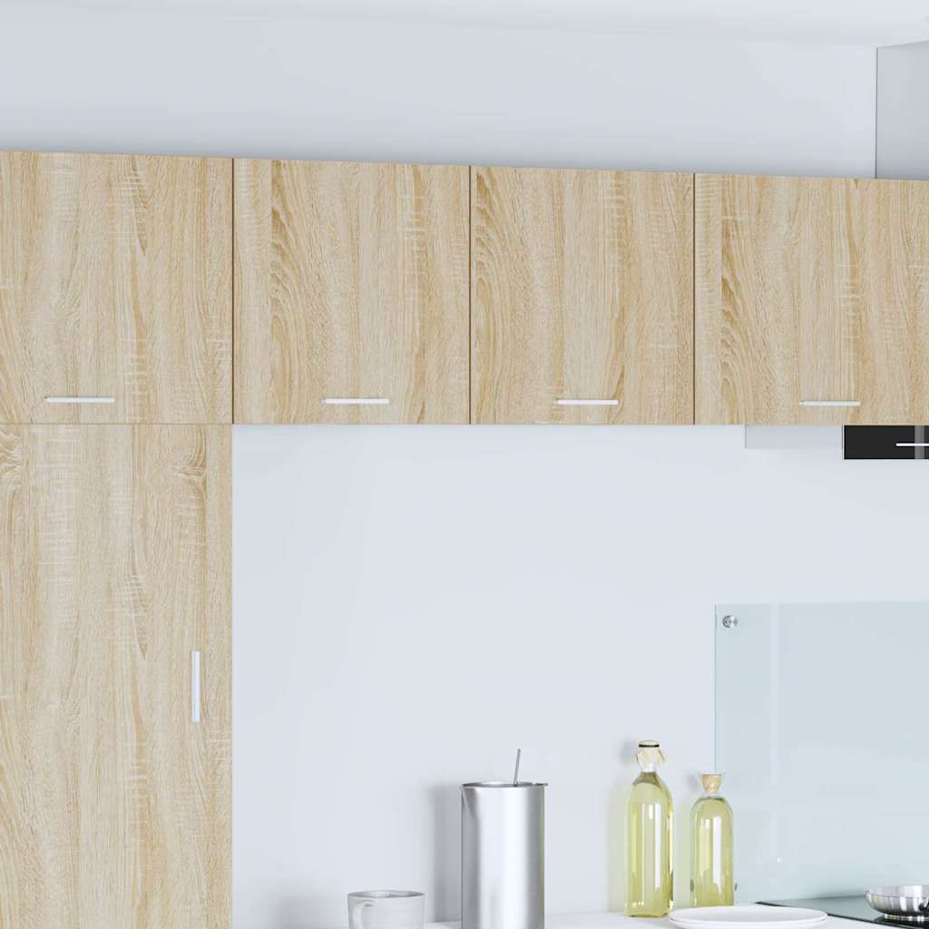 Wall Cabinet Sonoma Oak and White 40 X 31 X 40 Cm
