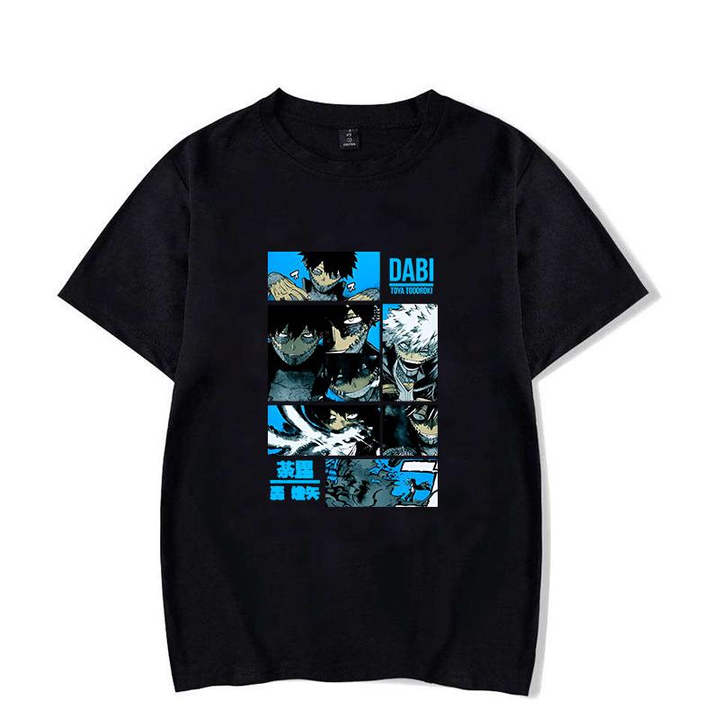 Hot Anime T Shirt Men/women's Funny Dabi Printing T-shirt Casual Cool Streetwear Fashion T Shirt Couple Hip Hop Shirt Top