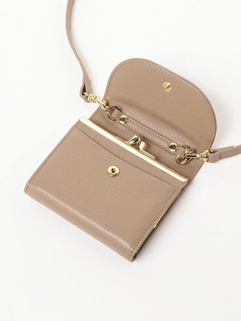 Ray Beams Hashibami Shoulder Wallet (WEB Exclusive) Women's Grey Beige Free