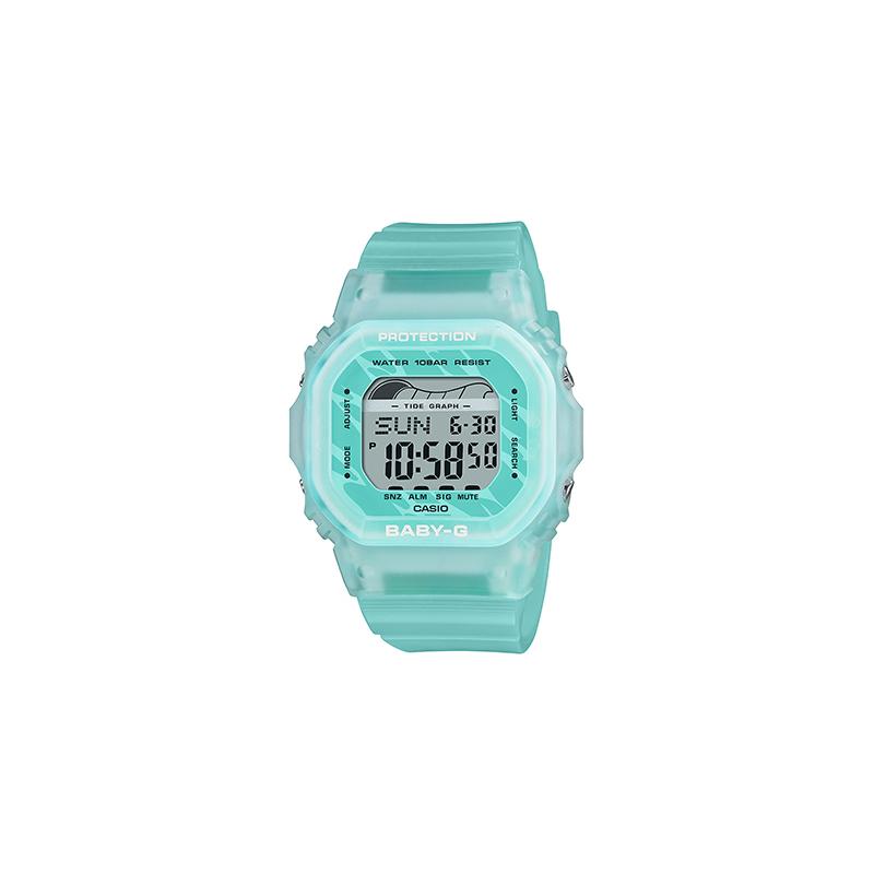 

Casio BABY-G Series Classic Candy Square Contrast Color Tide Moon Phase Function Waterproof Quartz Movement Resin Strap Japanese and BLX-565S-2PR серый