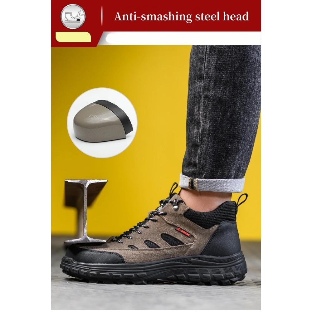 Work Safety Shoes For Men Anti-smash Anti-puncture Work Sneakers Indestructible Steel Toe Shoes Protective Safety Boots