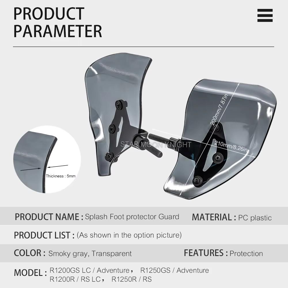 Motorcycle Splash Foot Protector Guard Rear Brake Lever Pedal Shift Cover For BMW R1250GS R1200GS LC ADV R 1200 RS R 1250 RS