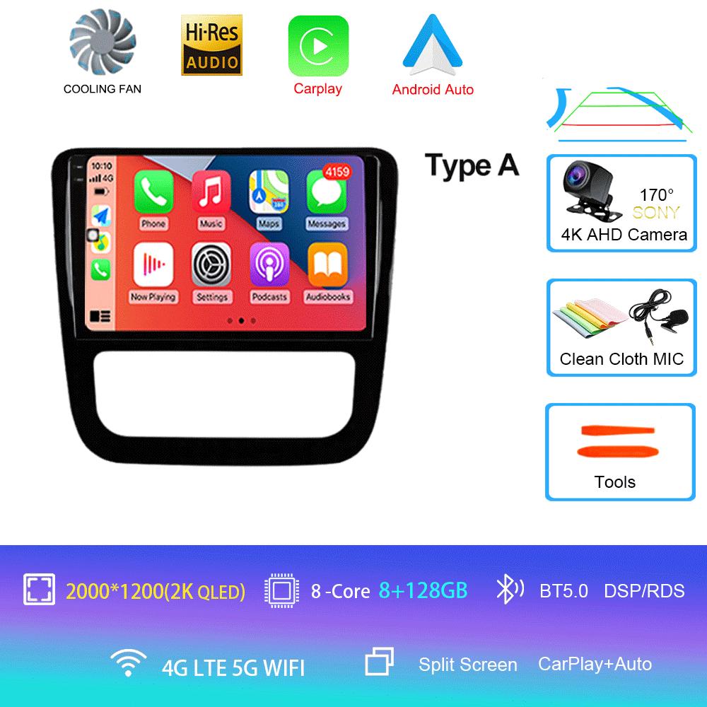 Android 14 Car Radio For Volkswagen EOS Scirocco 3 III Mk3 2008 2009 2010 2011 2012-2014 Multimedia Player WIFI+4G Carplay Auto