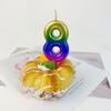 Golden Number Candle Gold-plated Gold Silver Cake Candle Children's Creative 0-9 Number Birthday Candle