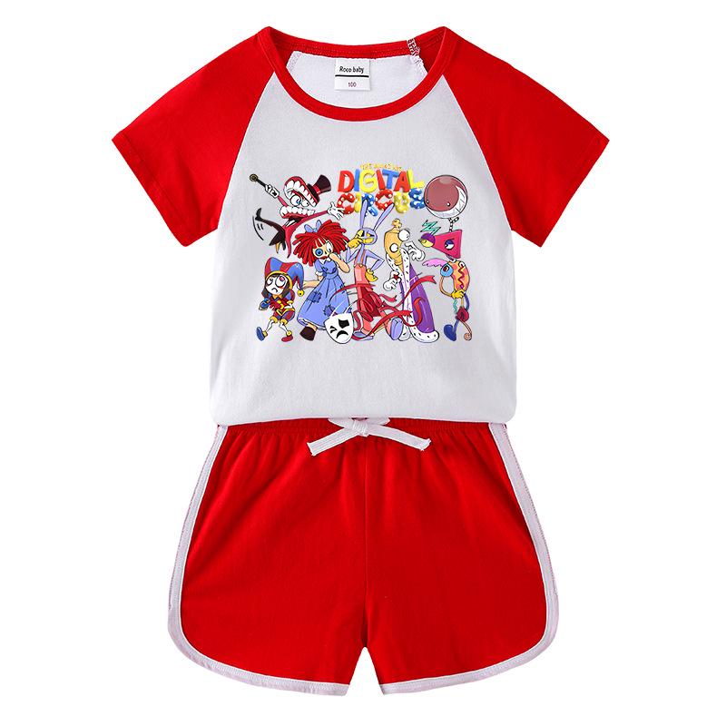 2026 Kids' Summer Outfit: Unisex Baby Short Sleeve T-shirt & Shorts Set for Casual Sports