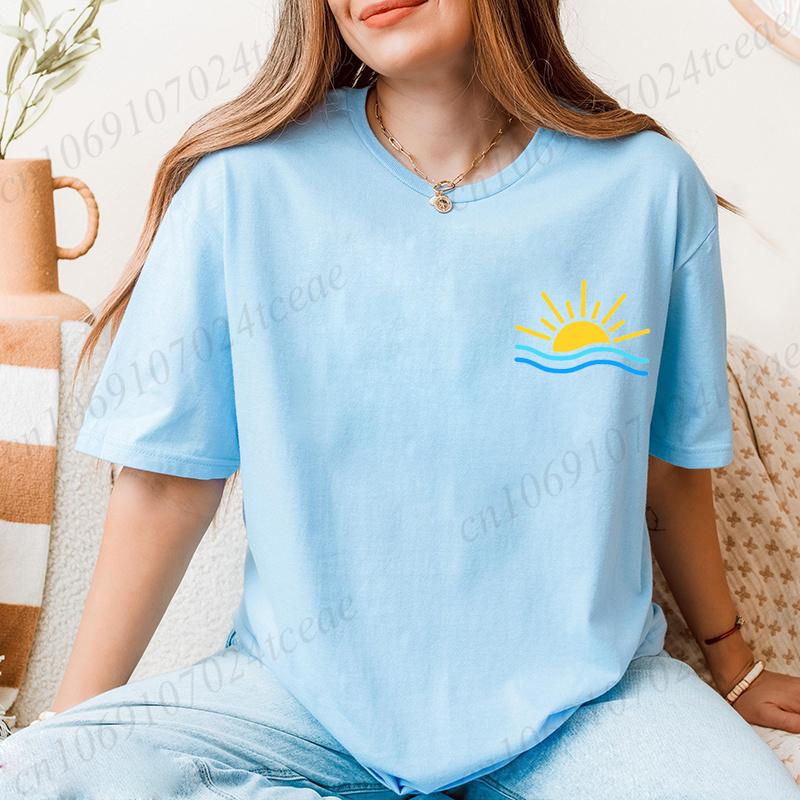 Summer Shirt,Beach Women's T-Shirts,Vacation Tee,Cute Summer Clothes,Girl Women Party Graphic T-Shirts,Trendy Fashion Tshirts